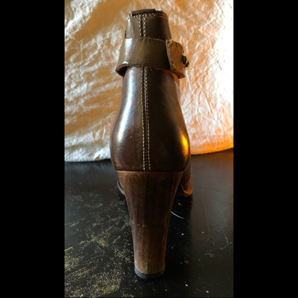 n.d.c. Brown Ankle Boots Wood Heel Excellent 39/9 - Picture 5 of 6